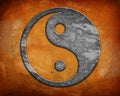 Grunge yin yang symbol Royalty Free Stock Photo