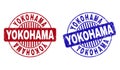 Grunge YOKOHAMA Scratched Round Watermarks