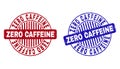 Grunge ZERO CAFFEINE Scratched Round Stamps