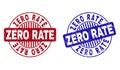Grunge ZERO RATE Textured Round Stamps