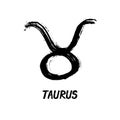 Grunge Zodiac Signs - Taurus - The Bull Royalty Free Stock Photo