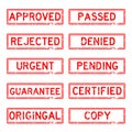 Grunged stamp set Royalty Free Stock Photo