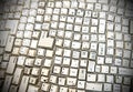 Grungy abstract background made of computer keyboard keys