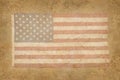 Grungy American Flag with mottled texture Royalty Free Stock Photo