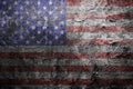 Grungy American flag on a wall Royalty Free Stock Photo
