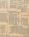 Grungy Antique newspaper paper collage Royalty Free Stock Photo