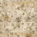 Grungy Antique Vintage Floral Background Royalty Free Stock Photo