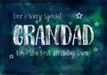 Grungy, Birthday Card for Grandad