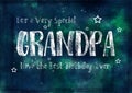 Grungy, Birthday Card for Grandpa