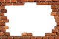 Grungy brick wall frame with clipping path and copy space for your text Royalty Free Stock Photo