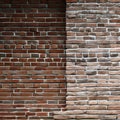A grungy brick wall with peeling paint3, Generative AI