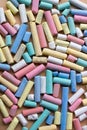 Grungy Broken Pieces Of Thick Colorful Chalk Royalty Free Stock Photo