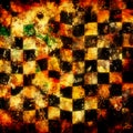 Grungy chessboard background