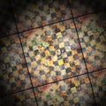 Grungy chessboard background