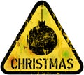 Grungy christmas sign,