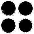 Grungy circle blob, blotch vector