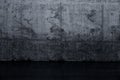 Grungy dark concrete wall and wet floor Royalty Free Stock Photo