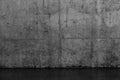 Grungy dark concrete wall and wet floor Royalty Free Stock Photo