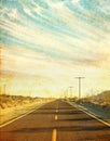 Grungy Desert Road Royalty Free Stock Photo