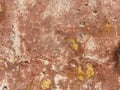 Grungy, distressed plaster wall with peeling paint in Mexico. Texture Background. Royalty Free Stock Photo