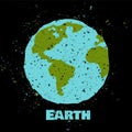 Grungy Earth poster Royalty Free Stock Photo