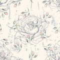 Grungy floral seamless pattern Royalty Free Stock Photo