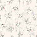 Grungy floral seamless pattern Royalty Free Stock Photo