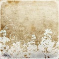 Grungy floral wallpaper