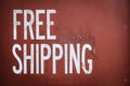 Grungy Free Shipping Sign