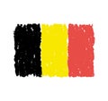 Belgium Hand Drawn Flag