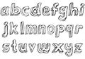 Grungy hand-drawn Lowercase Alphabet