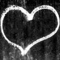 Grungy heart symbol