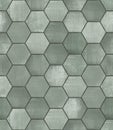 Grungy Hexagonal Tiled Seamless Texture