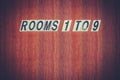 Grungy Hotel Rooms Sign Royalty Free Stock Photo