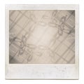 Grungy instant film frame with abstract filling Royalty Free Stock Photo