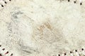 Grungy leather texture of a used baseball Royalty Free Stock Photo