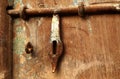 Grungy Locked Doors Royalty Free Stock Photo