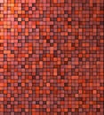 Grungy mosaic wall in red pink orange