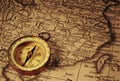 Compass and Map of China Royalty Free Stock Photo