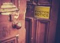 Eviction Notice On Door Royalty Free Stock Photo