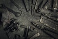 Grungy old tools Royalty Free Stock Photo