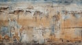 Grungy Old Wooden Surface With Peeling Paint And Oil Stain Royalty Free Stock Photo