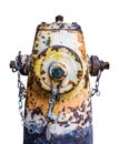 Grungy Isolated Old Fire Hydrant Royalty Free Stock Photo