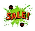 Grungy Paint Splatter Blots Sale banner