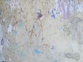 Grungy painted peeling wall industrial brick background