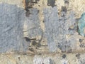Grungy painted peeling wall industrial brick background Royalty Free Stock Photo