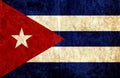 Grungy paper flag of Cuba