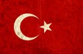 Grungy paper flag of Turkey Royalty Free Stock Photo