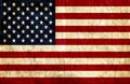 Grungy paper flag of United States of America