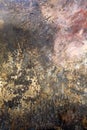 Grungy patterns on old burned metallic sheet Royalty Free Stock Photo